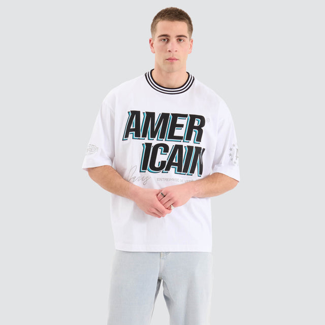 Americain Resurgence Extra Oversized Tee Optical White