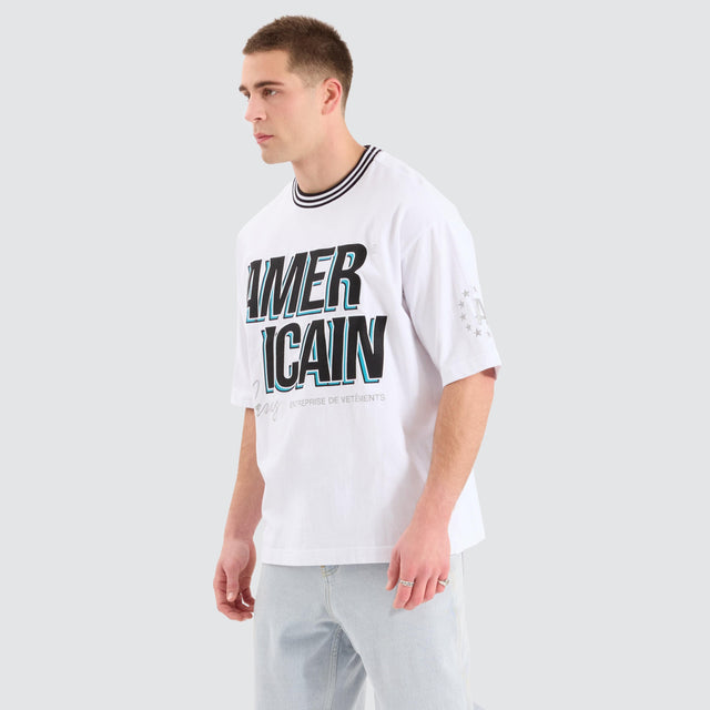 Americain Resurgence Extra Oversized Tee Optical White