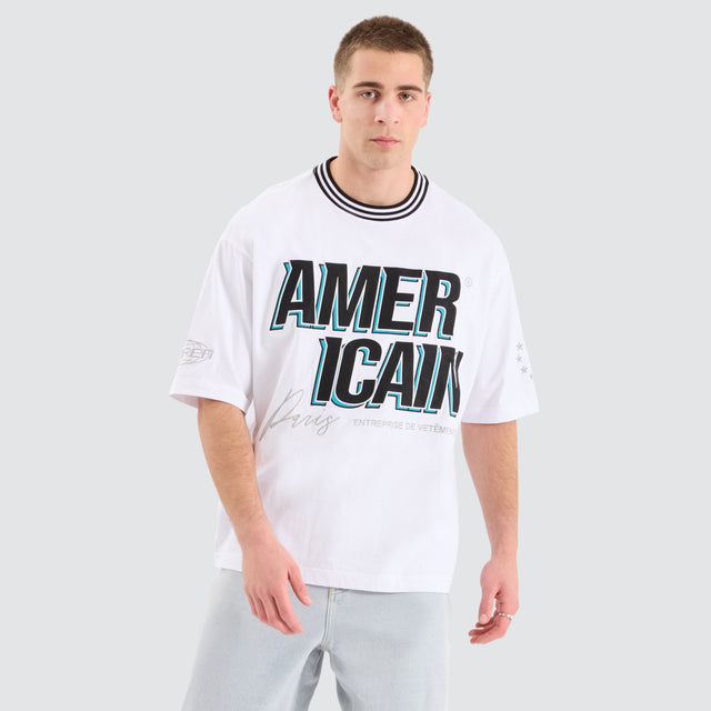 Americain Resurgence Extra Oversized Tee Optical White