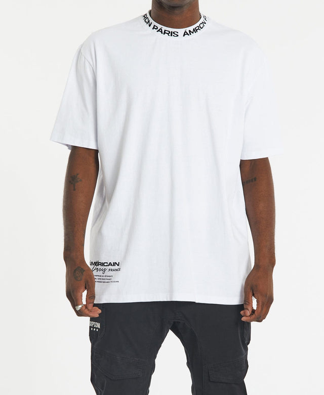 Americain Riley Box Tee - White WHITE