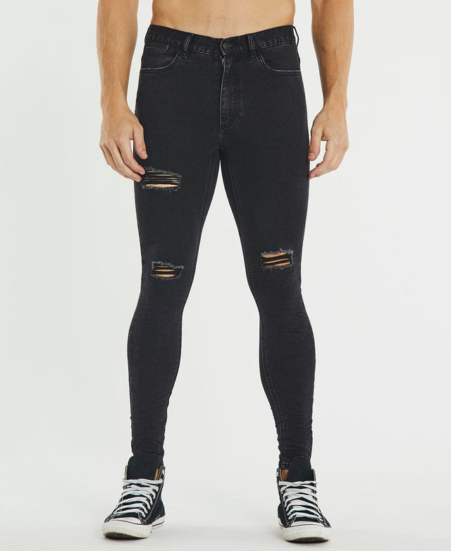 Americain Saint Ultrastretch Jeans Destroyed Vintage Black