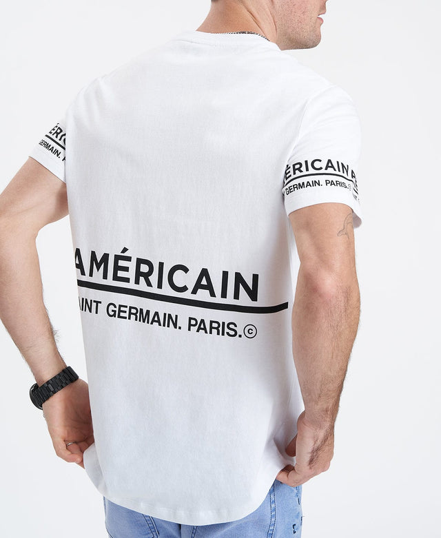 Americain Waterford Dual Curved Tee - White WHITE