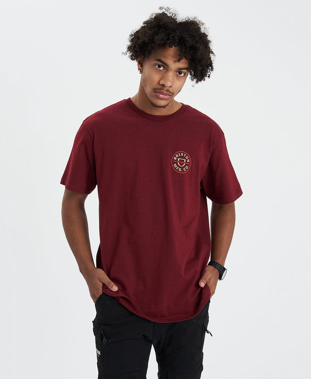 Brixton Crest II Short Sleeve T-Shirt Island Berry