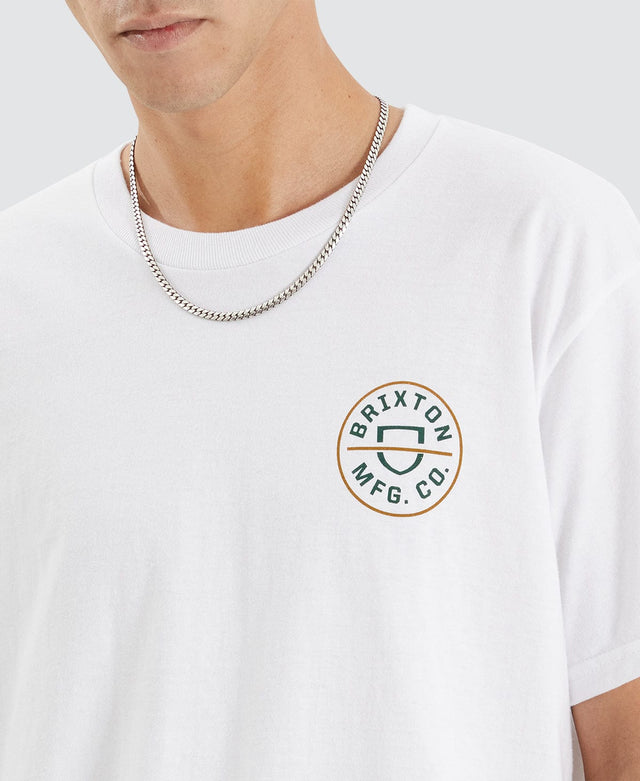 Brixton Crest II T-Shirt White/Green