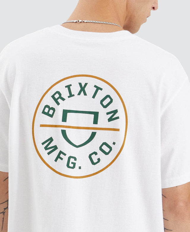 Brixton Crest II T-Shirt White/Green