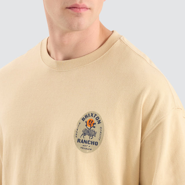 Brixton Rancho Heavyweight Tee Neutral