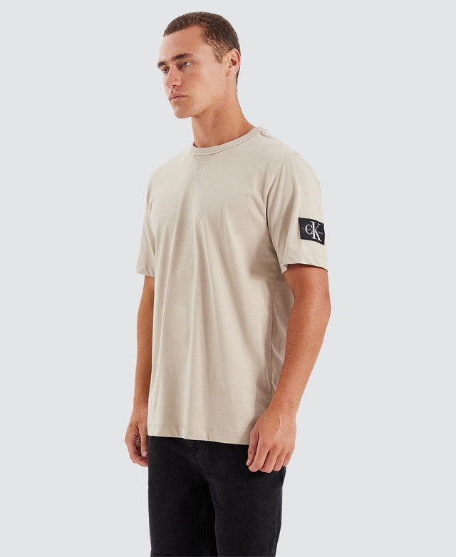 Calvin Klein Badge Regular T-Shirt Taupe Neutral