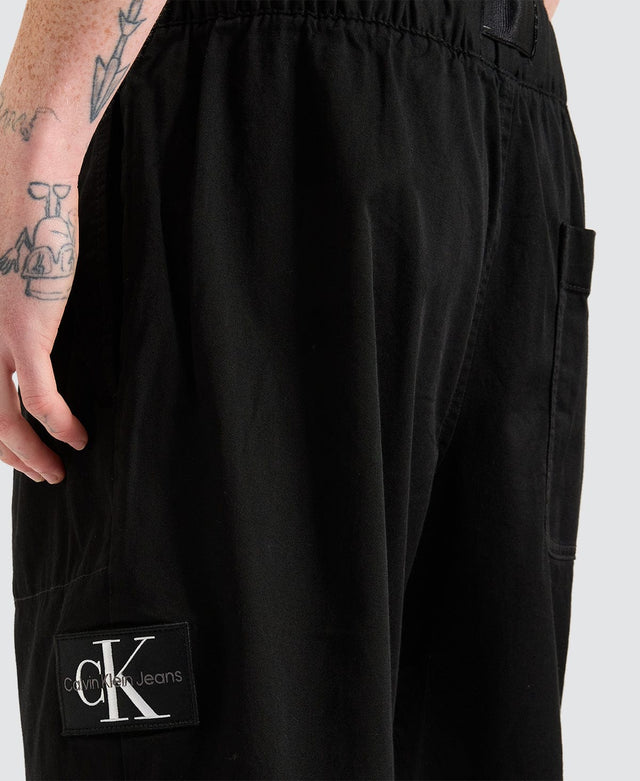 Calvin Klein Belted Woven Shorts Black