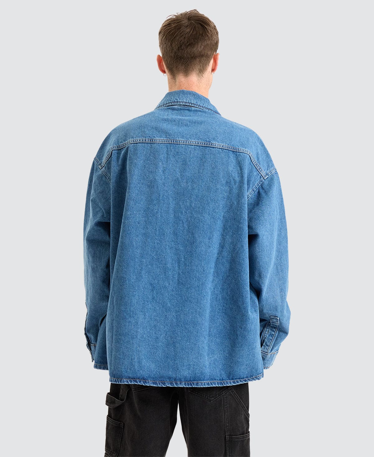 【5 1/2】 LONG-LINE DENIM SHIRT◆ Levi's Vintage Shorthorn Sawtooth Denim Shirt | Navy Blue | SVD