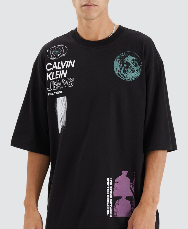 Calvin Klein Future Fade Multi Graphic T-Shirt Black