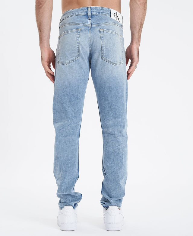 Calvin Klein Slim Taper Jeans Destroyed Light Blue
