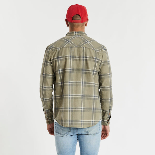 Charge Casual Longsleeve Shirt Asphalt/Sand Check