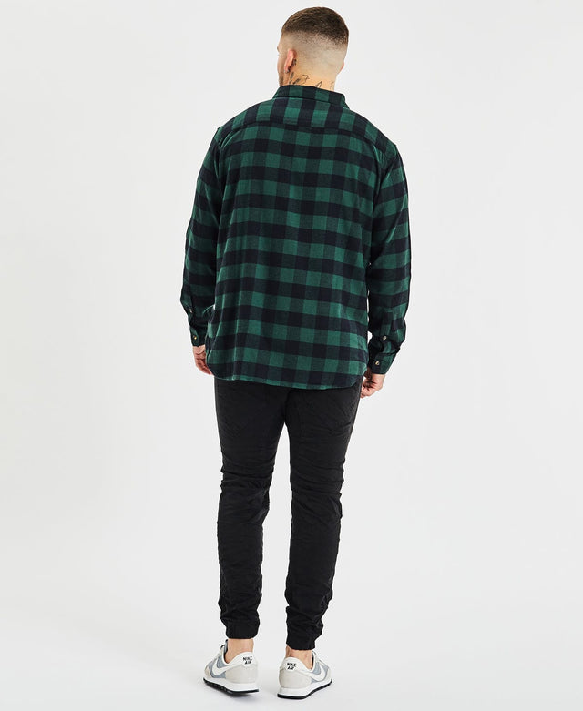 Columbia Cornell Woods Flannel Long Sleeve Over Shirt Spruce Buffalo Multi Colour
