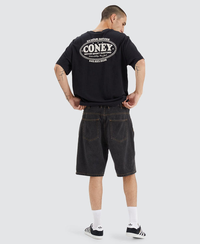 Coney Island Picnic Motor Sport T-Shirt Caviar Black