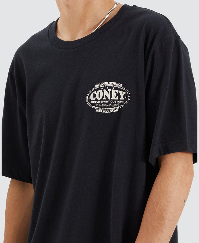 Coney Island Picnic Motor Sport T-Shirt Caviar Black