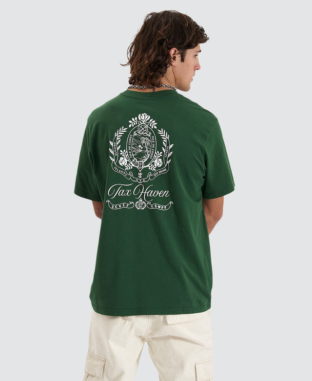 Coney Island Picnic TAX HAVEN TEE - DK GREEN GREEN
