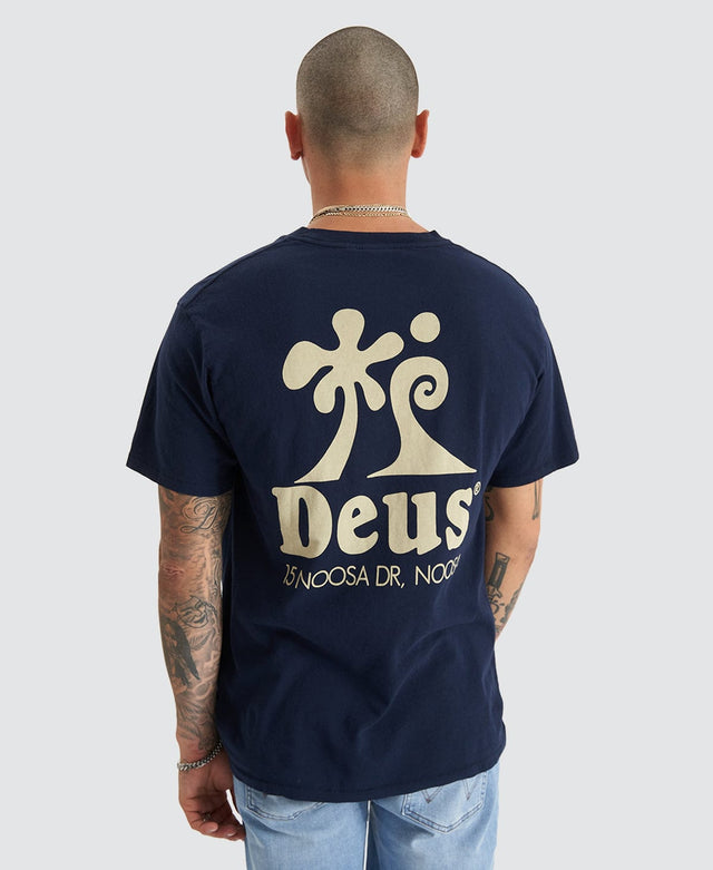 Deus Ex Machina Wobbles T-Shirt Navy Blue