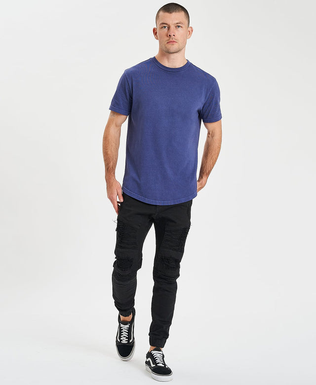 Inventory Bristol Dual Curved T-Shirt Pigment Navy Blue