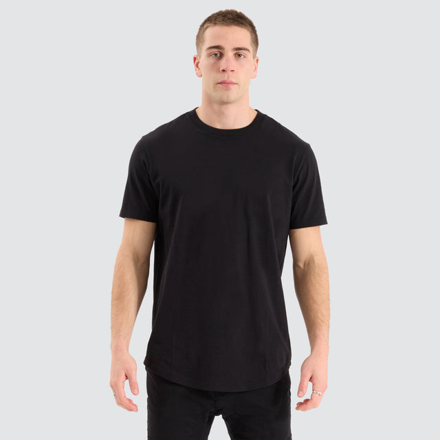 Inventory Bristol Dual Curved Tee Jet Black