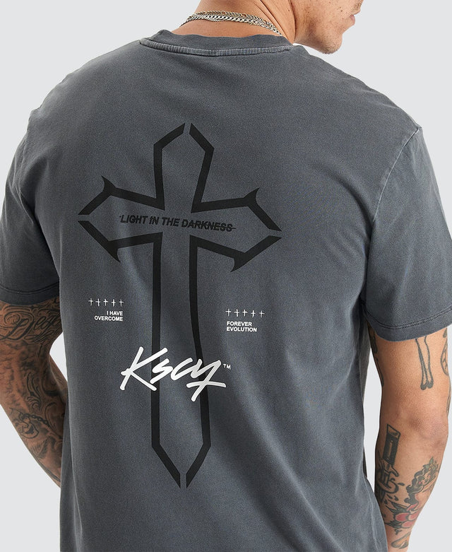 Kiss Chacey Alpheus Relaxed Tee - Pigment Asphalt GREY