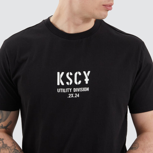 Kiss Chacey Amery Dual Curved Tee Black/Khaki