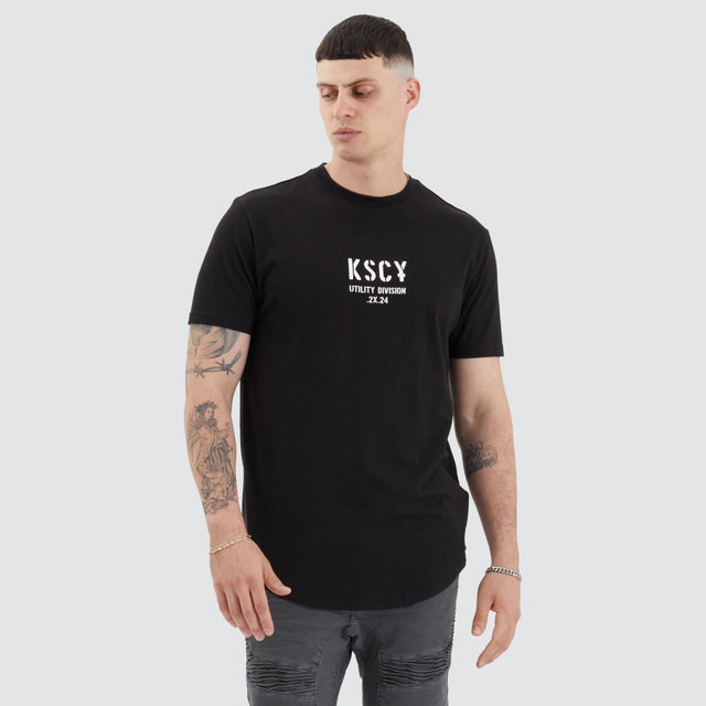 Kiss Chacey Amery Dual Curved Tee Black/Khaki