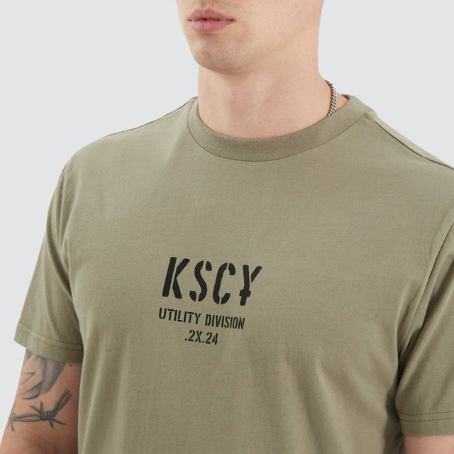 Kiss Chacey Amery Dual Curved Tee Khaki/Black