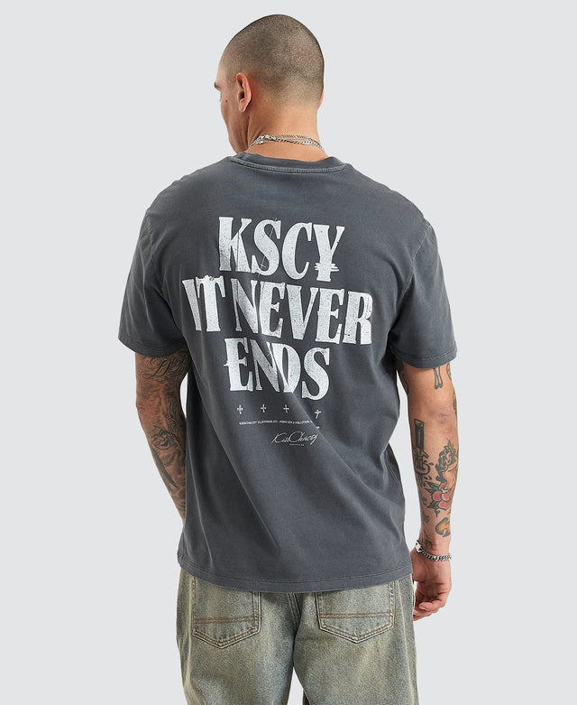 Kiss Chacey Anahem Relaxed Tee - Pigment Asphalt GREY