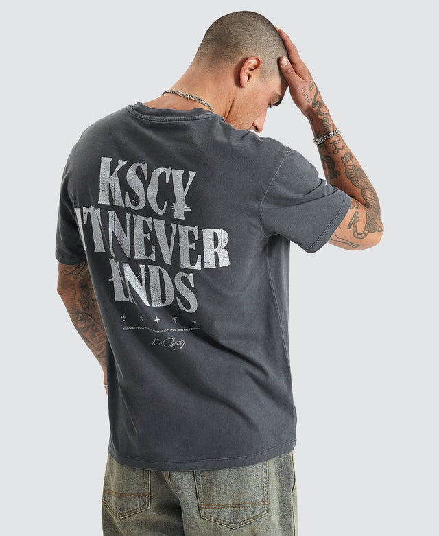 Kiss Chacey Anahem Relaxed Tee - Pigment Asphalt GREY