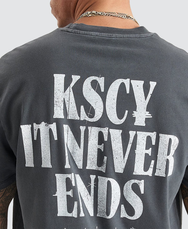 Kiss Chacey Anahem Relaxed Tee - Pigment Asphalt GREY