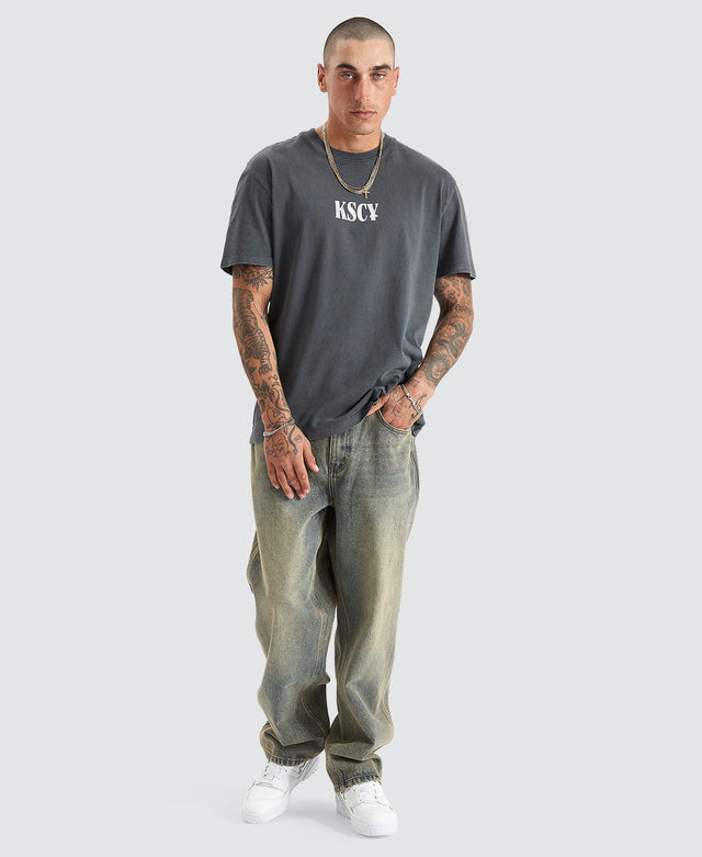 Kiss Chacey Anahem Relaxed Tee - Pigment Asphalt GREY