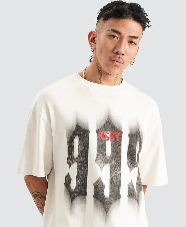 Kiss Chacey Blur Street Fit Tee - Acid Nimbus Cloud GREY