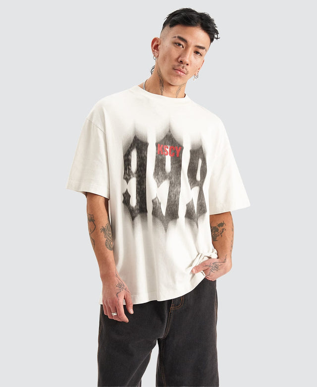 Kiss Chacey Blur Street Fit Tee - Acid Nimbus Cloud GREY