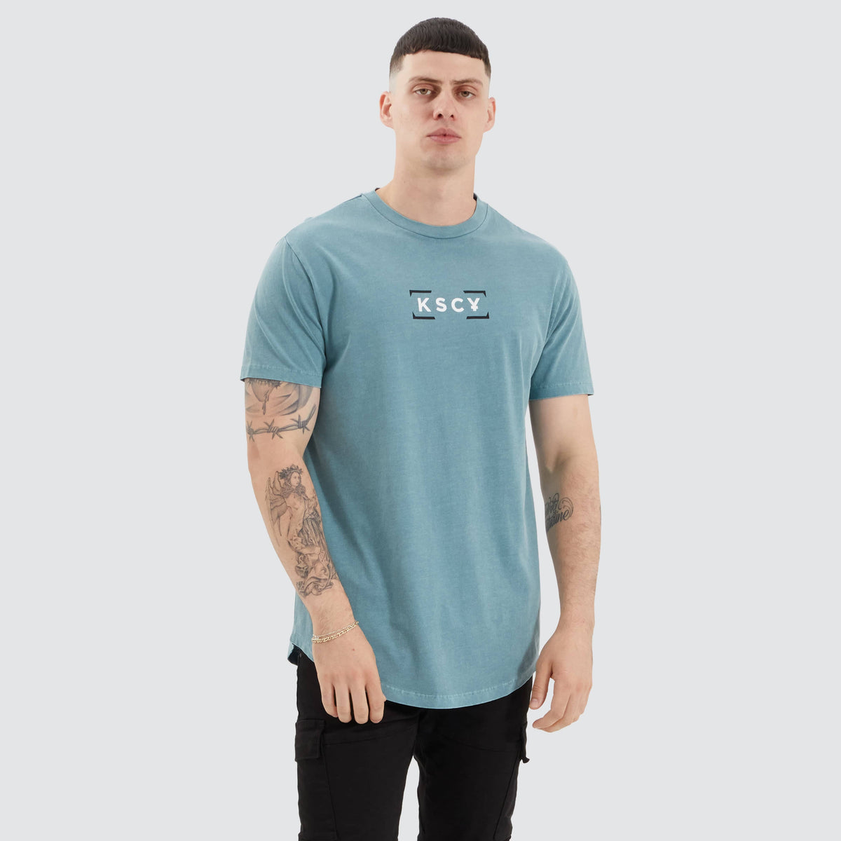 KSCY Blyth Dual Curved Hem Tee in Pigment Trooper | Neverland ...