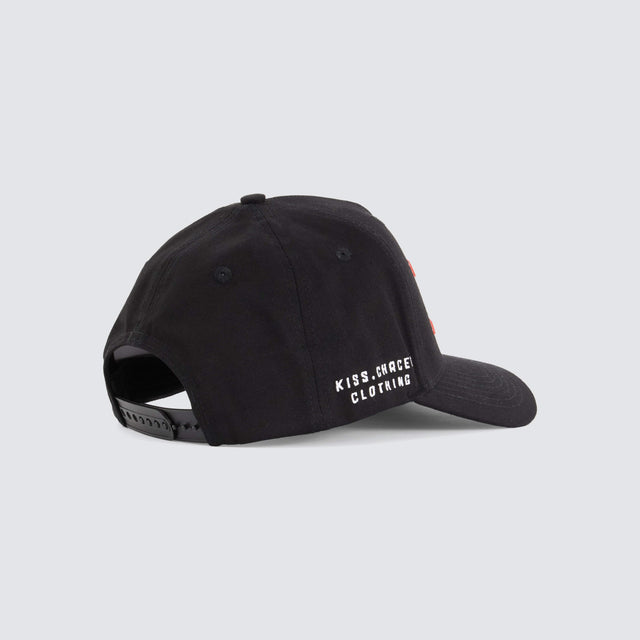 Kiss Chacey Bronx 5 Panel Curved Peak Cap Black