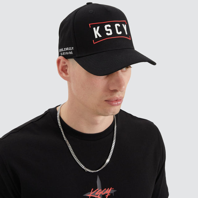 Kiss Chacey Bronx 5 Panel Curved Peak Cap Black