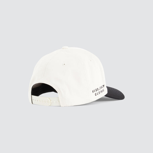 Kiss Chacey Bronx 5 Panel Curved Peak Cap White/Black