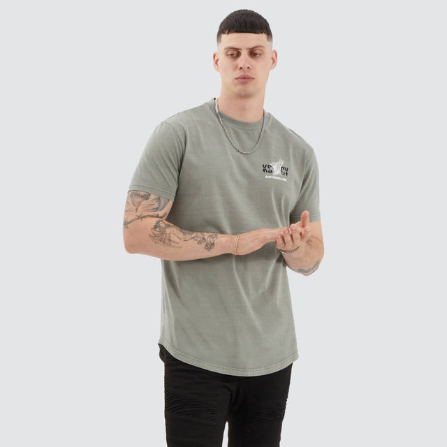 Kiss Chacey Brook Dual Curved Tee Pigment Khaki