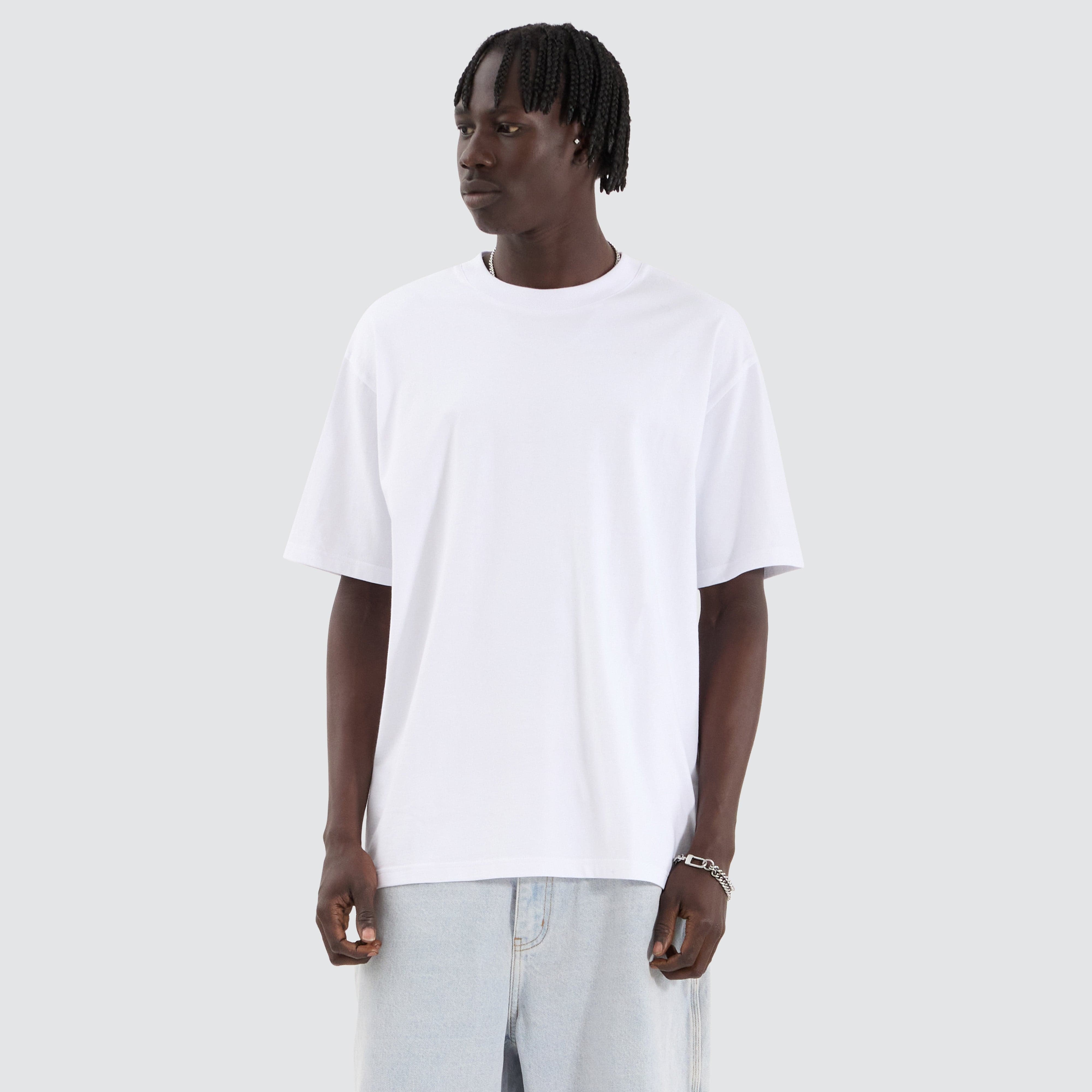 KSCY Brooks Heavy Box Fit Tee in Optical White Neverland Neverland Store