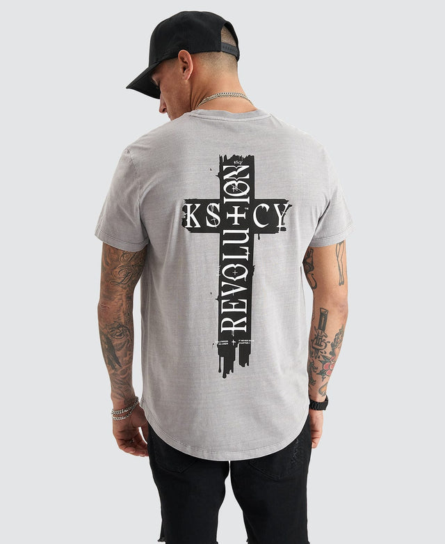 Kiss Chacey Cadden Dual Curved Tee Pigment Frost Grey