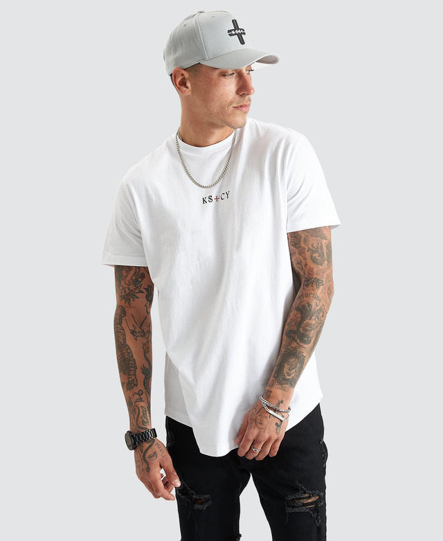 Kiss Chacey Cadden Dual Curved Tee - White WHITE