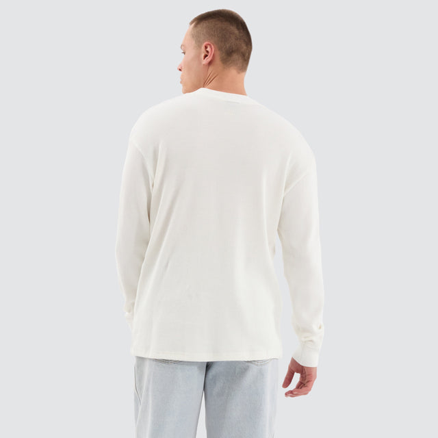 Kiss Chacey Calne Relaxed Long Sleeve Tee Natural Waffle