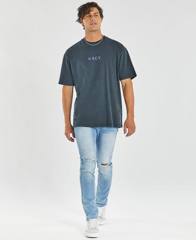 Kiss Chacey Cannington Box Fit T-Shirt Pigment Anthracite Black