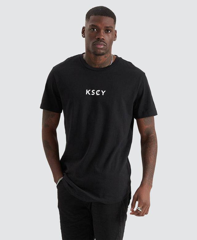 Kiss Chacey Celestial Dual Curved T-Shirt Jet Black