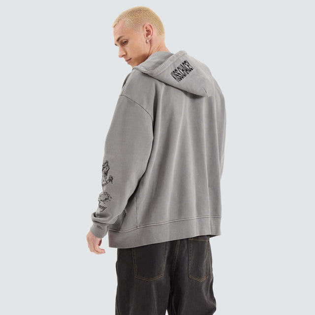 Kiss Chacey Celestial Heavy Zip Hood Pigment Frost Grey