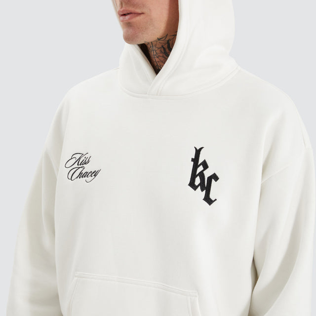 Kiss Chacey Chained Heavy Hoodie Natural White
