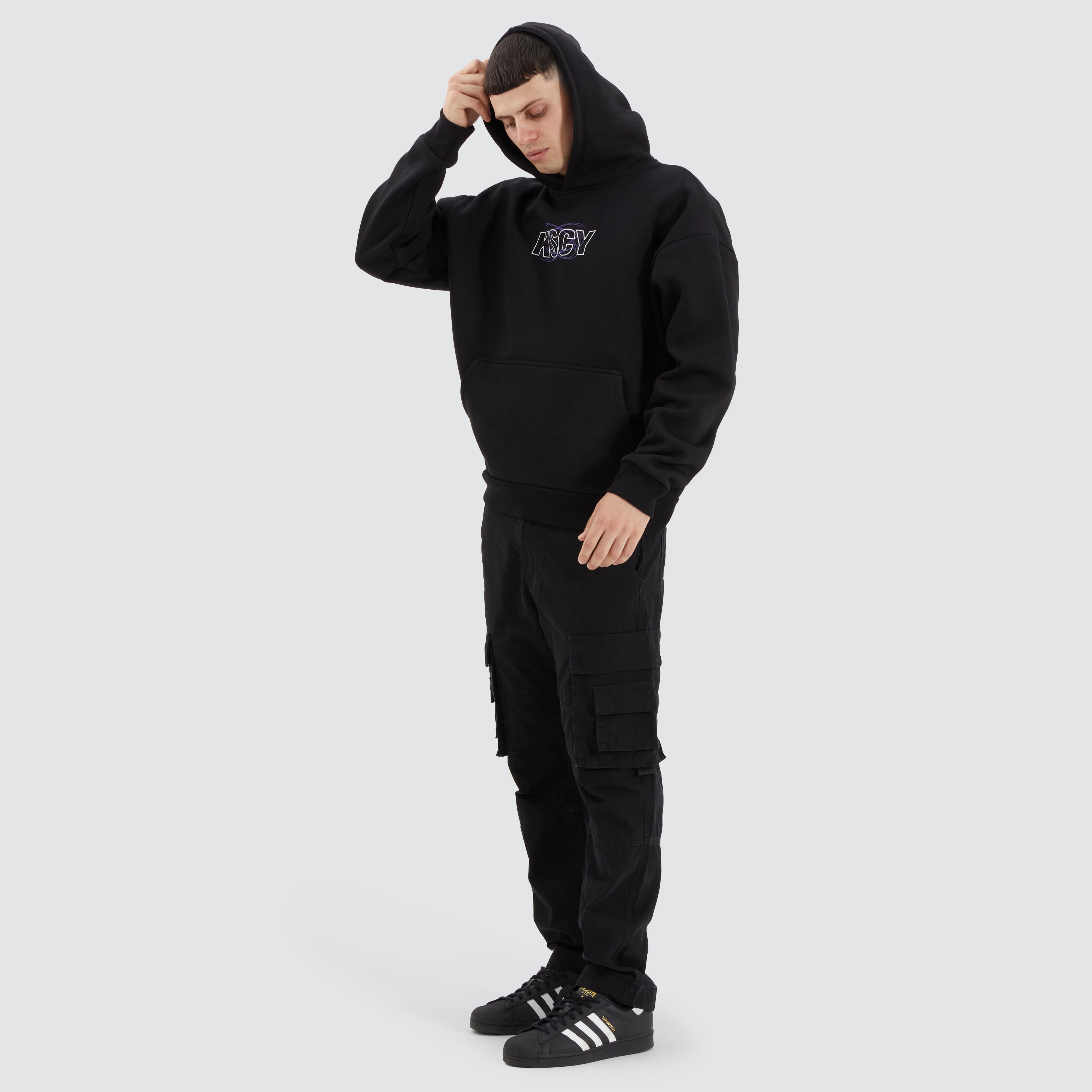 KSCY Chronos Oversized Hoodie in Jet Black | Neverland | Neverland