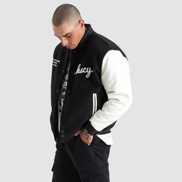 Kiss Chacey Code Vein Varsity Jacket Jet Black