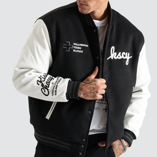 Kiss Chacey Code Vein Varsity Jacket Jet Black