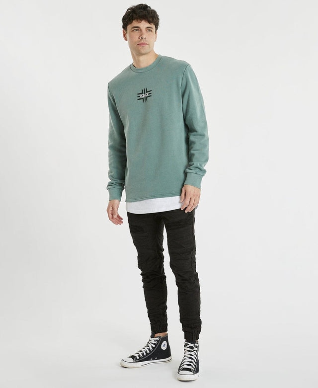 Kiss Chacey Cogan Layered Jumper Silver Pine Green